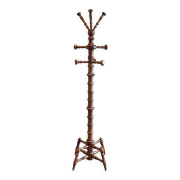 Faux bamboo standing coat rack, 1970s