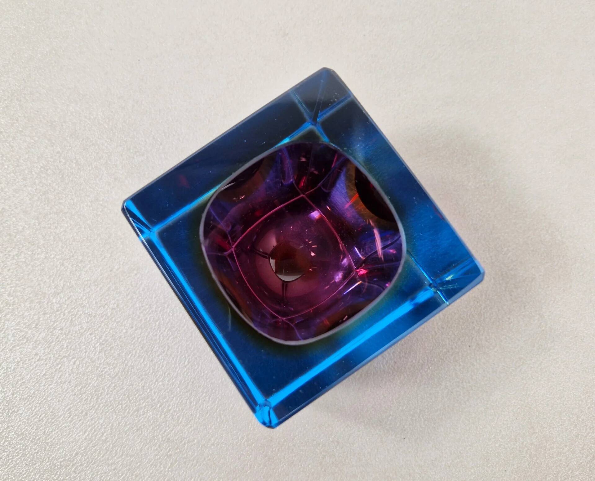 Murano Sommerso | Cube en verre | Années 1960