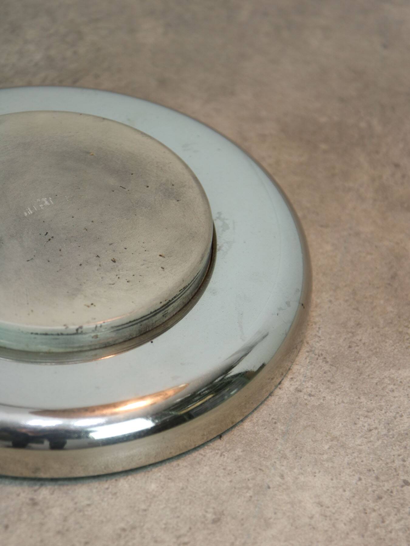 Mid-Century Italian Big Button Table Lamp in Chrome