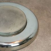 Mid-Century Italian Big Button Table Lamp in Chrome
