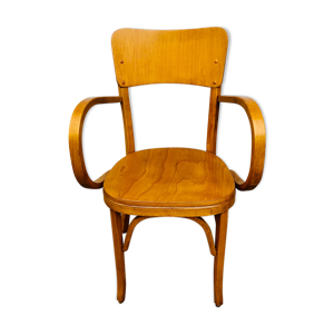 Fauteuil Baumann accoudoirs bois