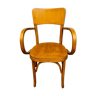 Baumann armchair curved wood armrests