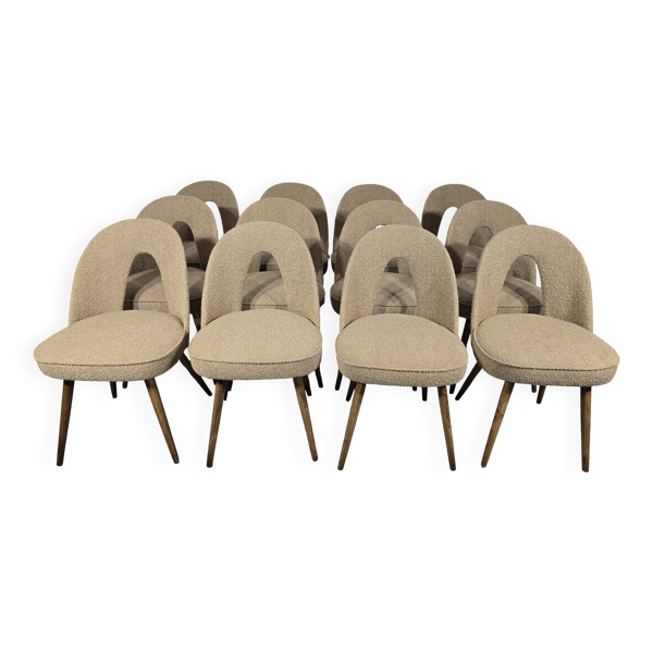 12 chaises de salle à manger par Antonin Suman, années 1960