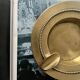 Genuine gilded brass ashtray from the early 20th century.
