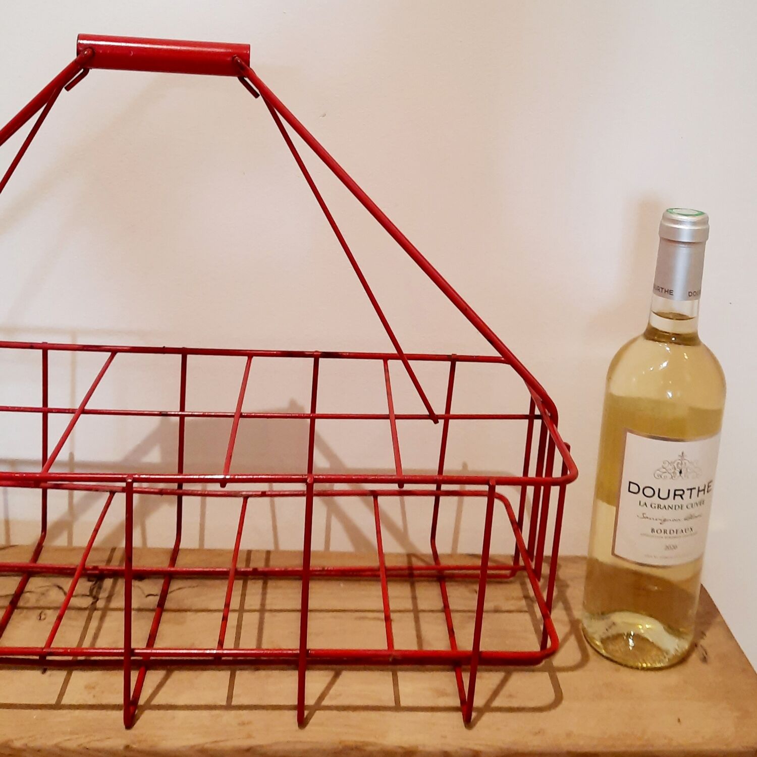 Vintage metal bottle holder