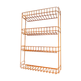 Orange industrial wall shelf
