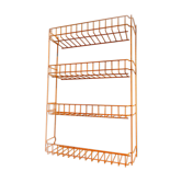 Orange industrial wall shelf
