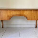 Directoire style desk with 5 drawers and side shelves