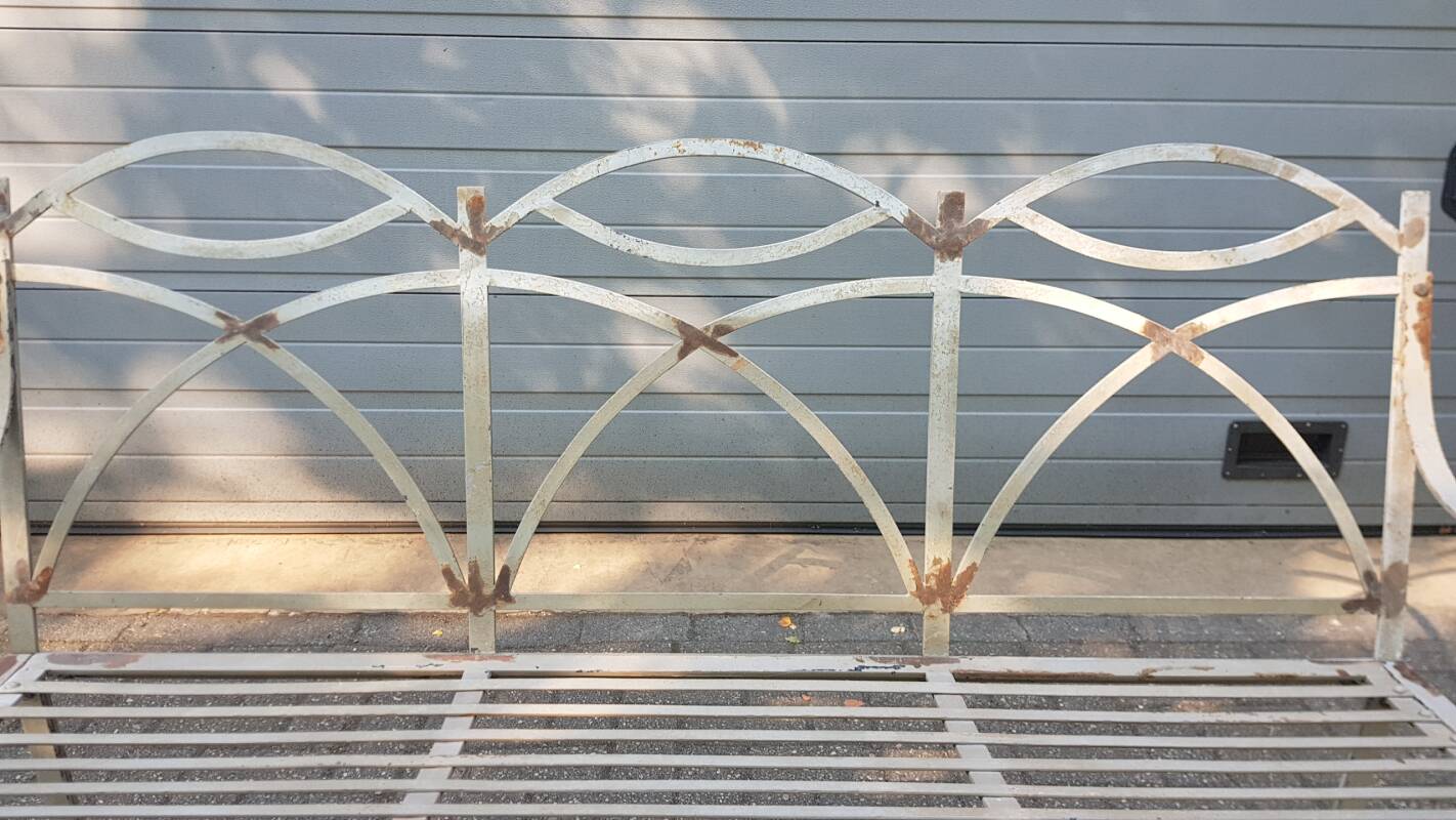 Antique French garden bench park bench