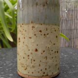 Small straight stoneware vase