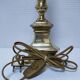 Pied de lampe bronze doré tripode hauteur 50 cm