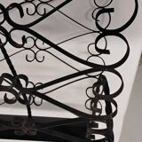 Wrought iron magazine rack signed CHATY Vallauris