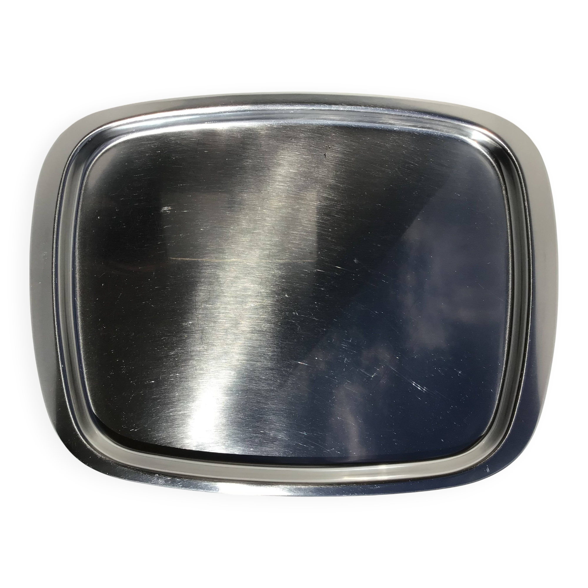 England rectangular stainless steel tray with rounded corners