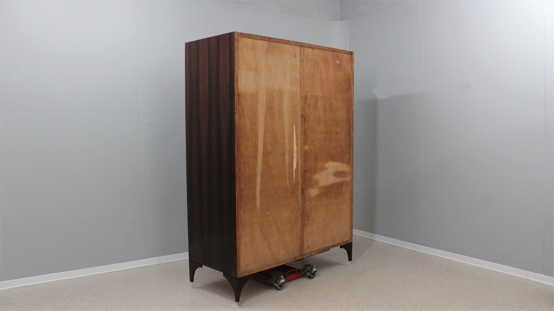 Italian mid century rosewood wardrobe 1950s