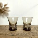 5 small smoked glasses