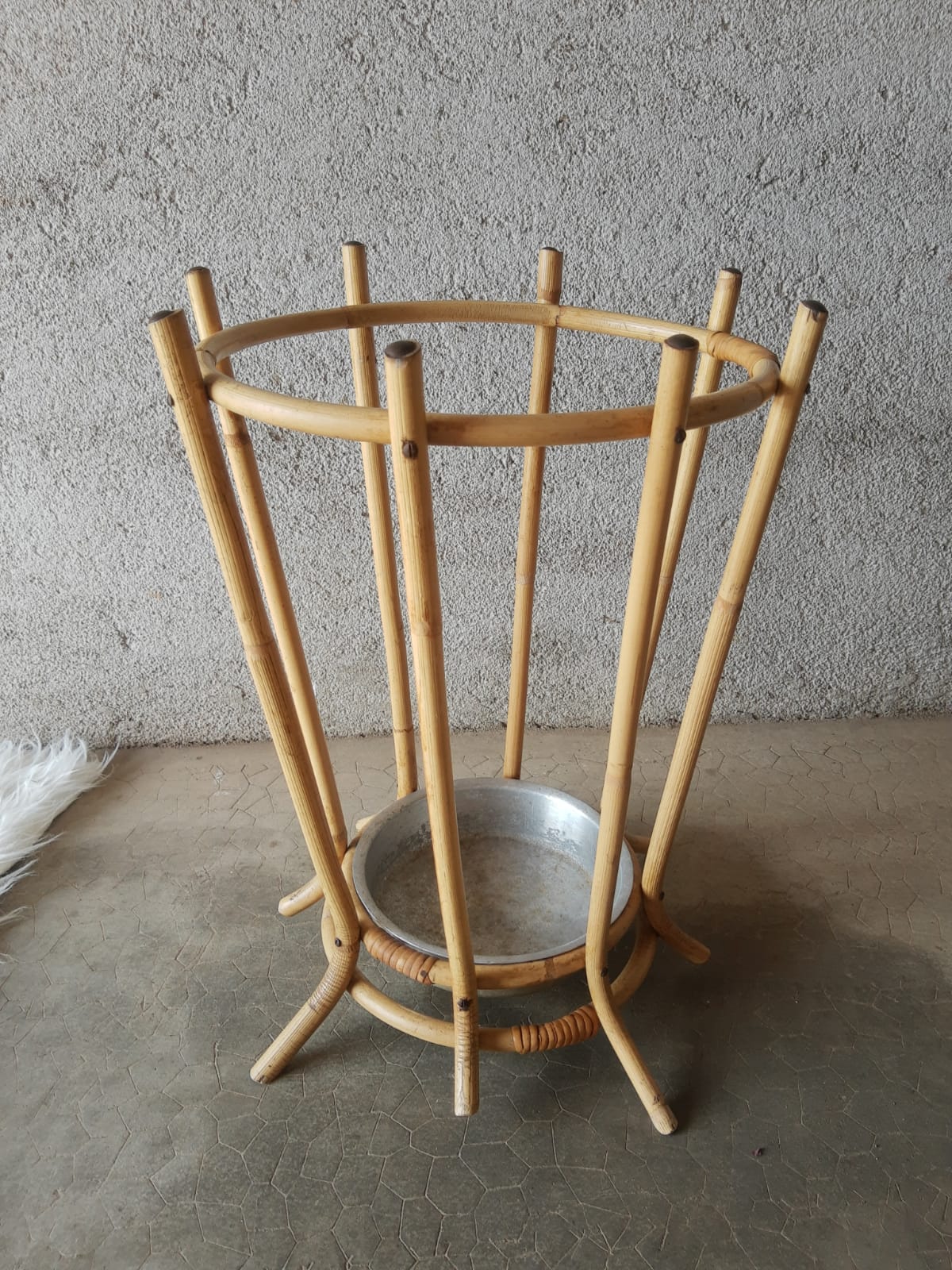 Rattan umbrella stand 60s -70s vintage