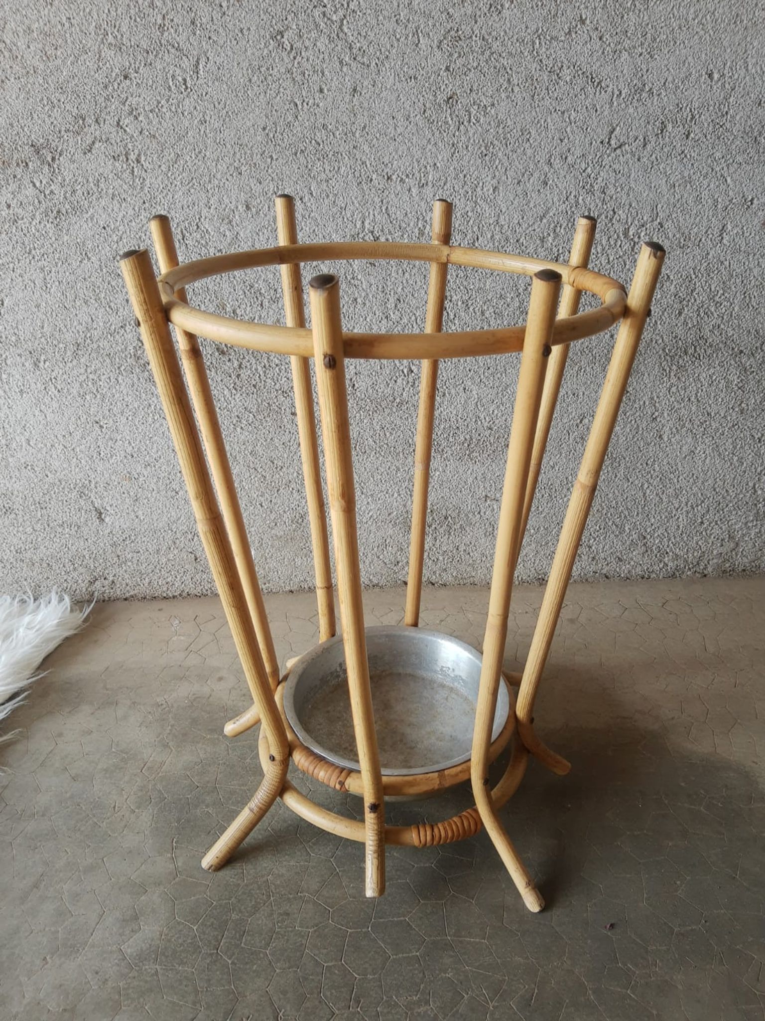 Porte-parapluie  en rotin années 60 -70 vintage