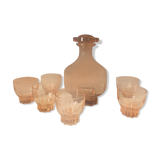 Set of carafe and its six small glasses