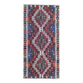 Tapis de couloir Konya Kilim en laine à motifs géométriques, années 1930
