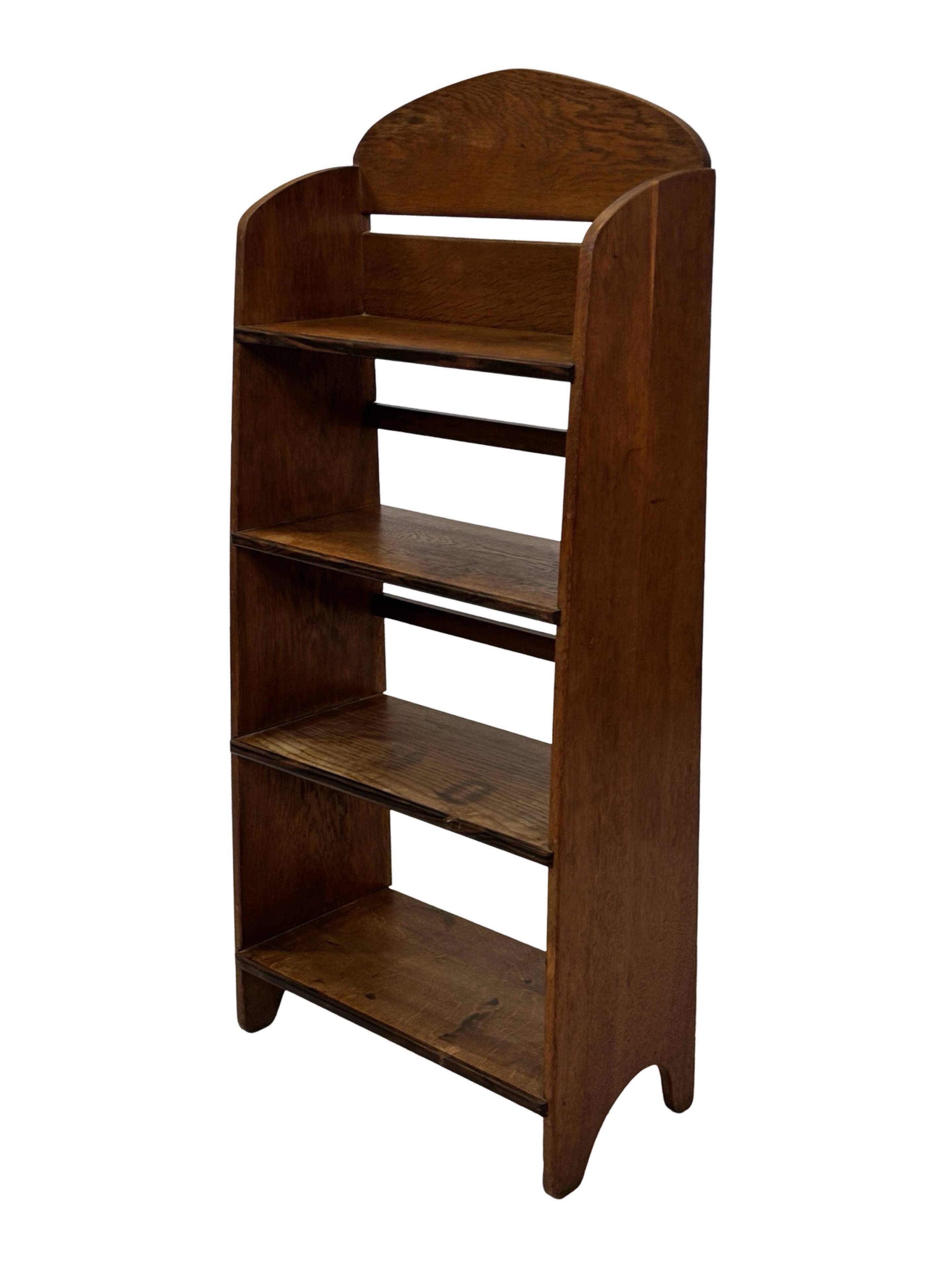 Art Deco Oak compact bookcase minimalist design