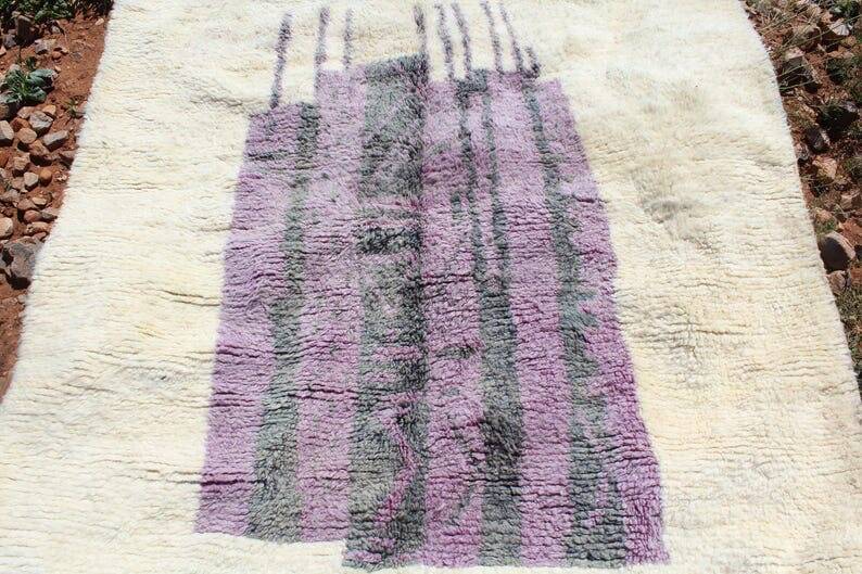 Tapis berbère tissé main traditionnelle taille 140 x 260 cm