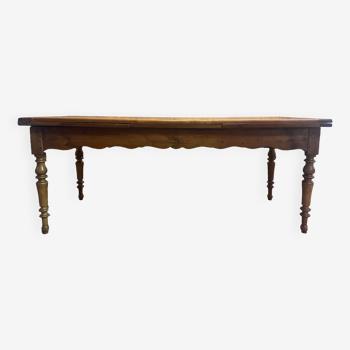 Table de ferme en merisier Louis Philippe