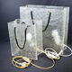 Lucite shopping bag lamps mid-century, set of 2