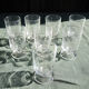 6 anciens verres à pied luminarc transparents h10 cm