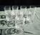 6 old luminarc transparent foot glasses h10 cm