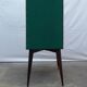 Six modernist green skai chairs
