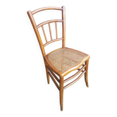 Old thonet style bistro chair turned wood + vintage cane seat