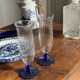 Teapot with stylised blue and brown flowers H18