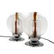 Toni Zuccheri, Set of 2 of Murano glass lamps, Mazzega, Murano Italy 1970