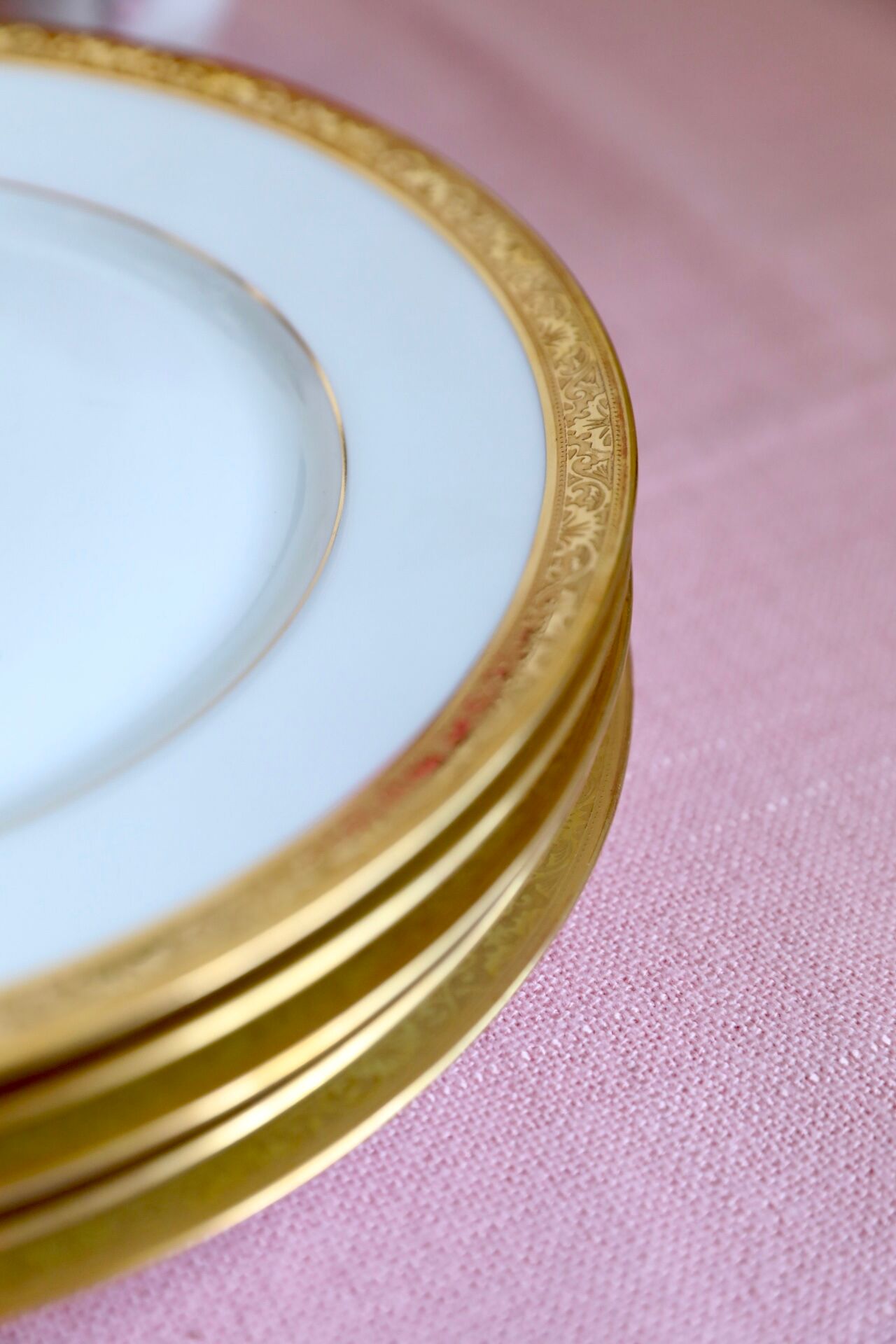 Lot de 5 assiettes Limoges rue de paradis