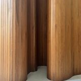 Baumann style modular wooden screen, 1950