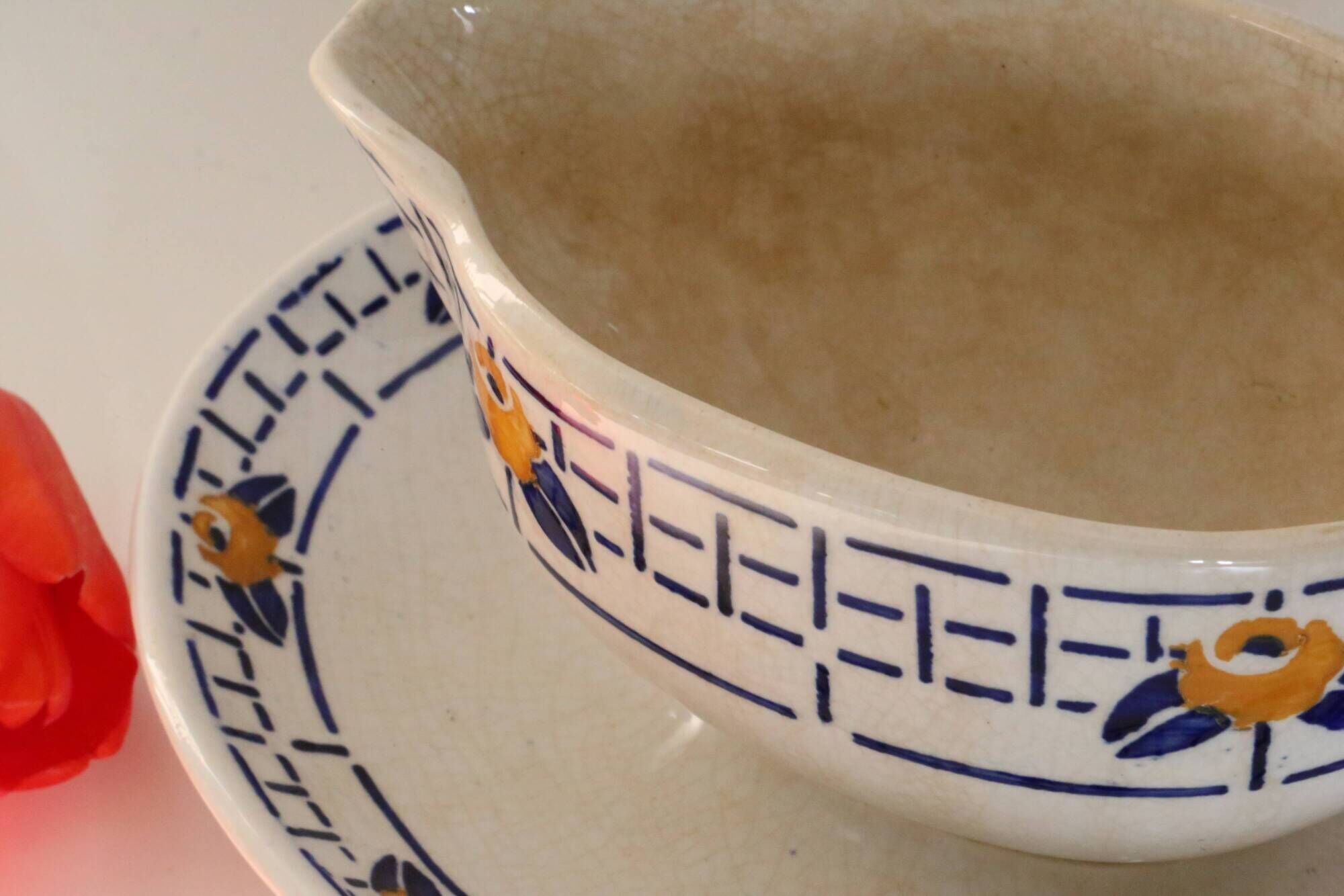 Saucière sarreguemines, ribeauville model, 1930/40, vintage french