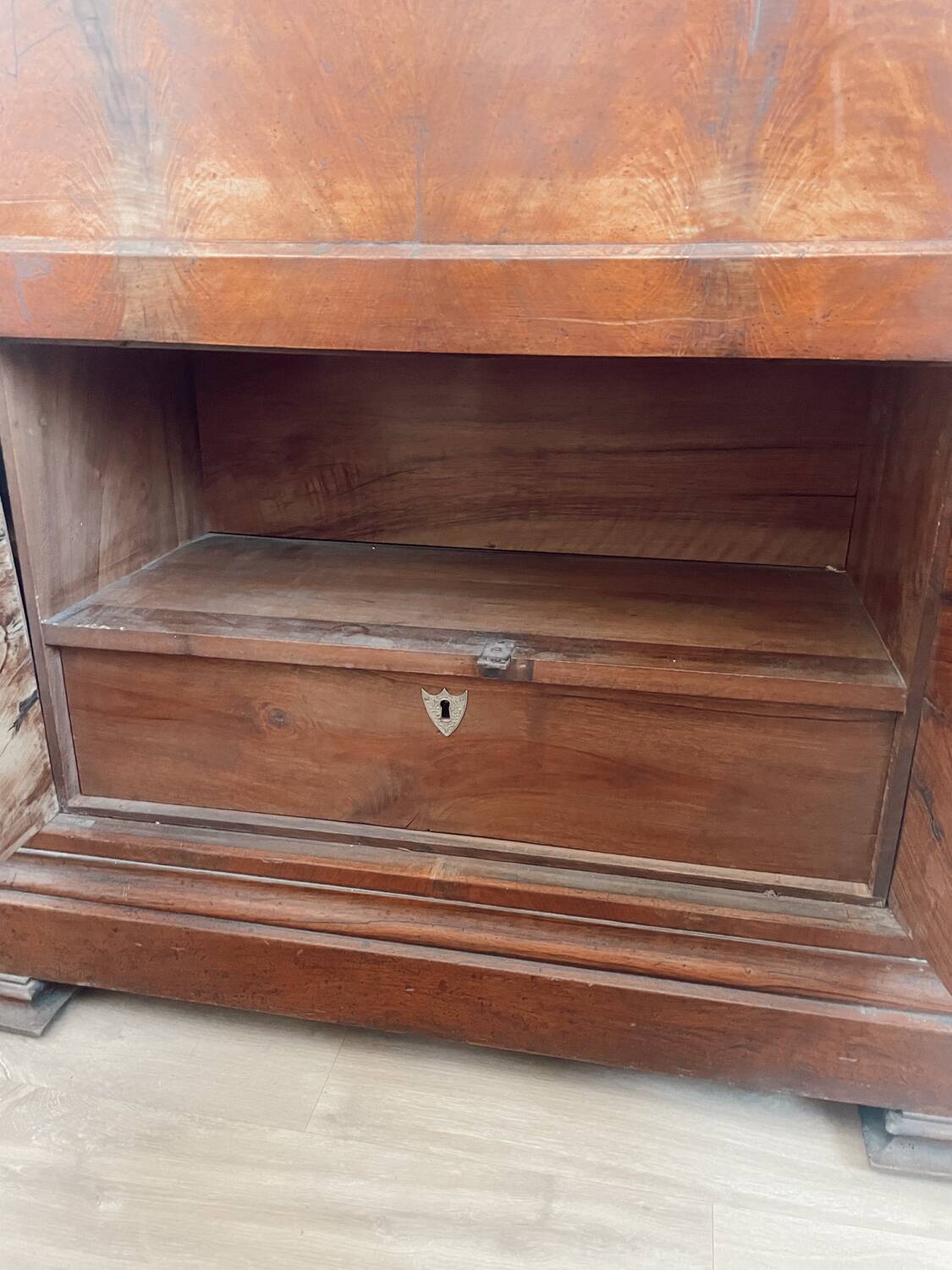 Secrétaire Louis Philippe bois et marbre