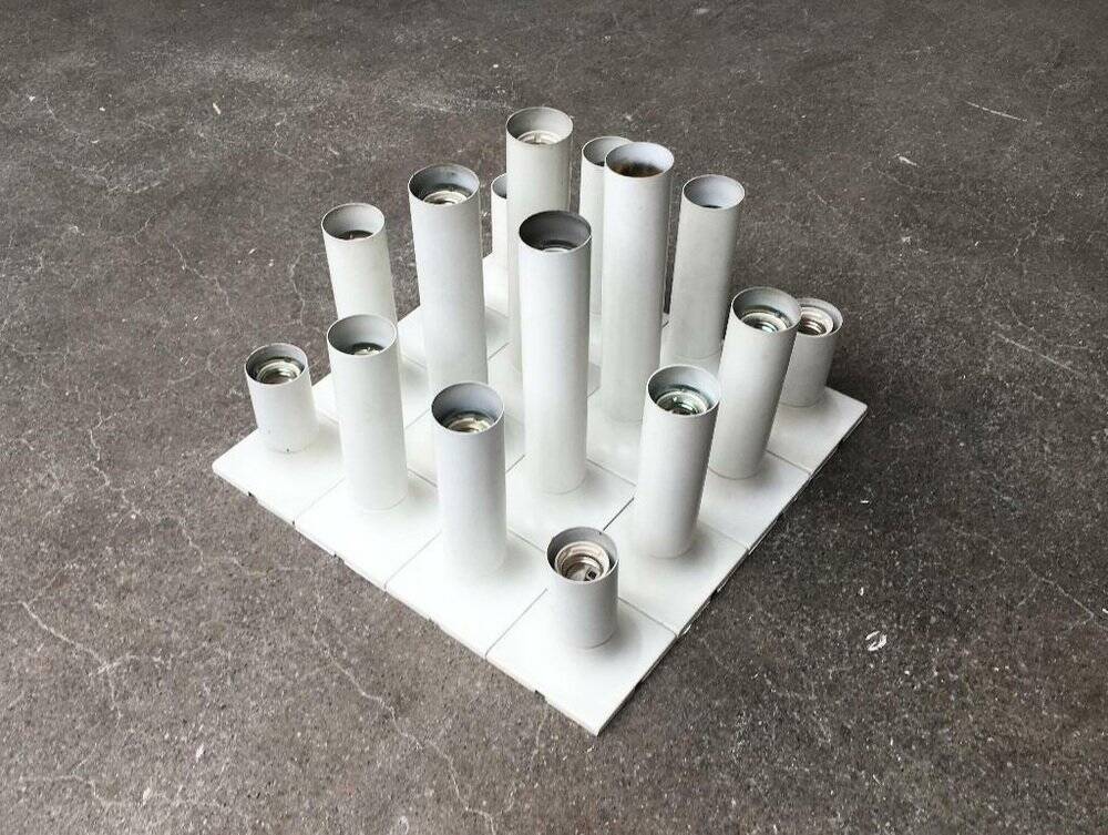 German ceiling lamp model A248 from the mid-century space age by Rolf Krüger for Staff, 1960s, set of 16.