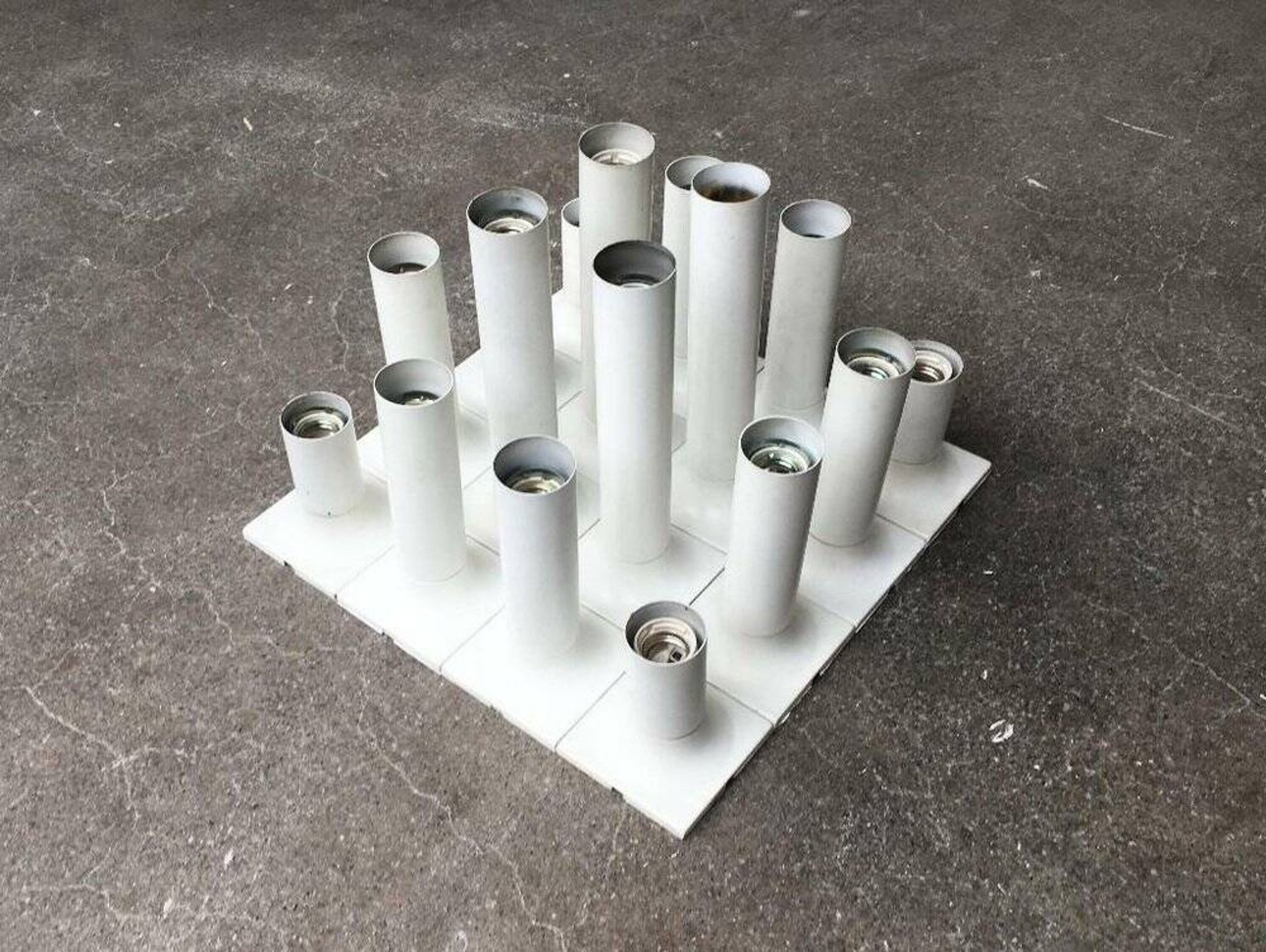 German ceiling lamp model A248 from the mid-century space age by Rolf Krüger for Staff, 1960s, set of 16.