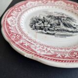 Set of 8 "Month" ceramic talking plates Digoin Sarreguemines