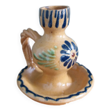 Soufflenheim Alsace pottery candle holder