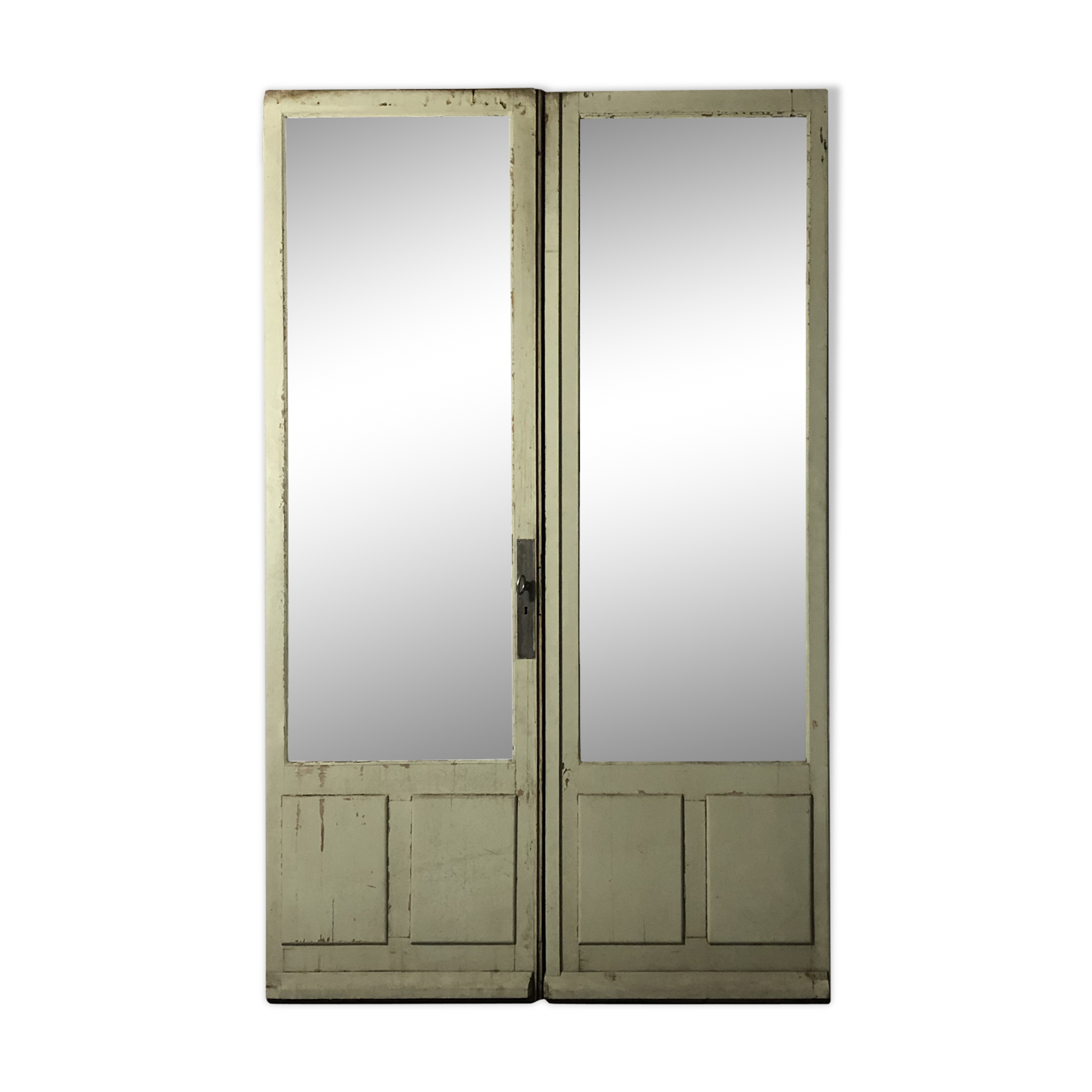 Old glass doors, 2 flaps, H226 cm