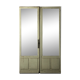 Old glass doors, 2 flaps, H226 cm