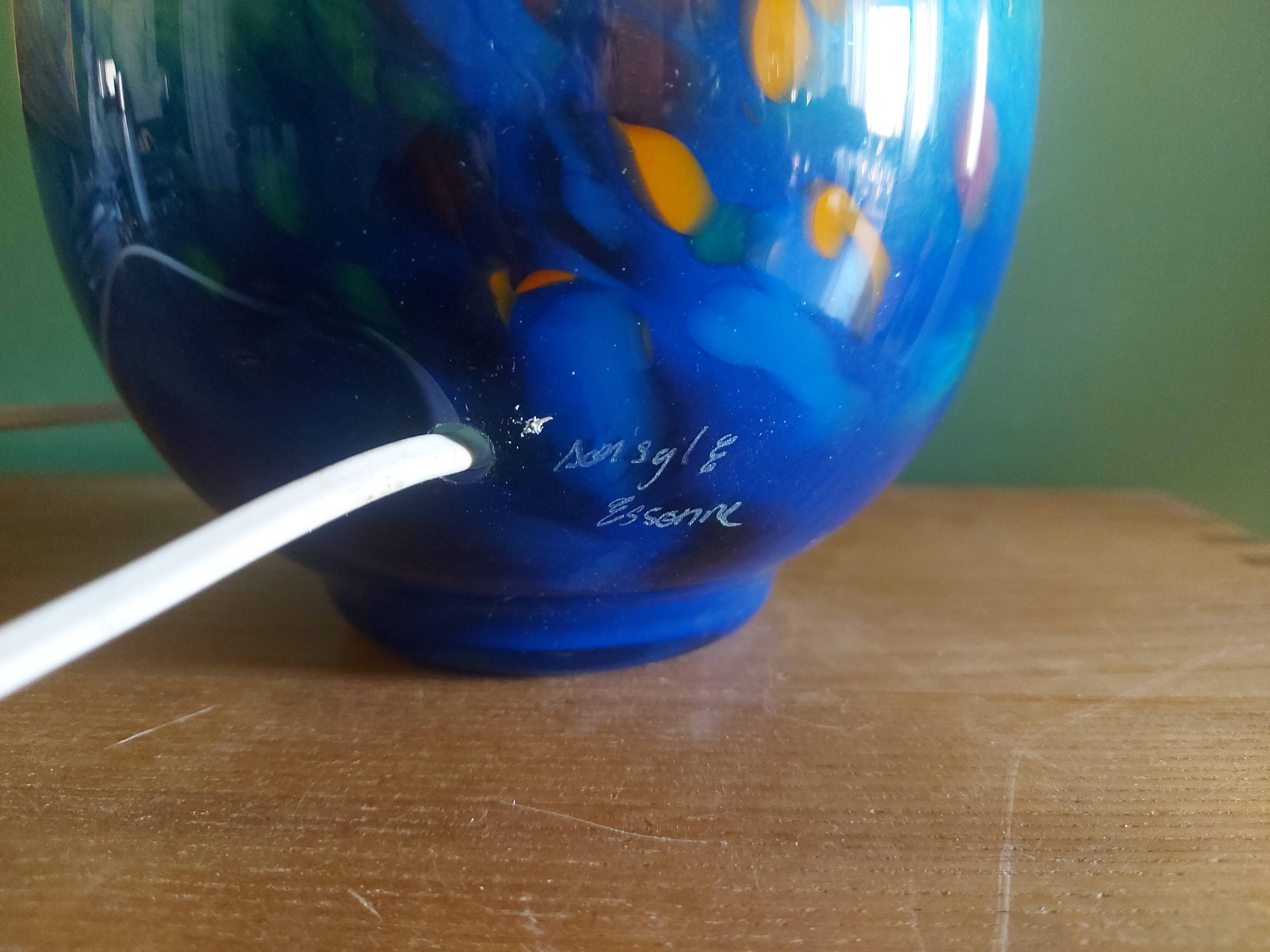 Blown glass lamp soisy, essonne