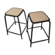 Paire de tabourets vintage métal et formica