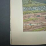 Lithographie par Henri Rivière L'Averse - La Féérie des Heures