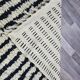 Handwoven traditional black and white Berber rug, size 250/150 cm.