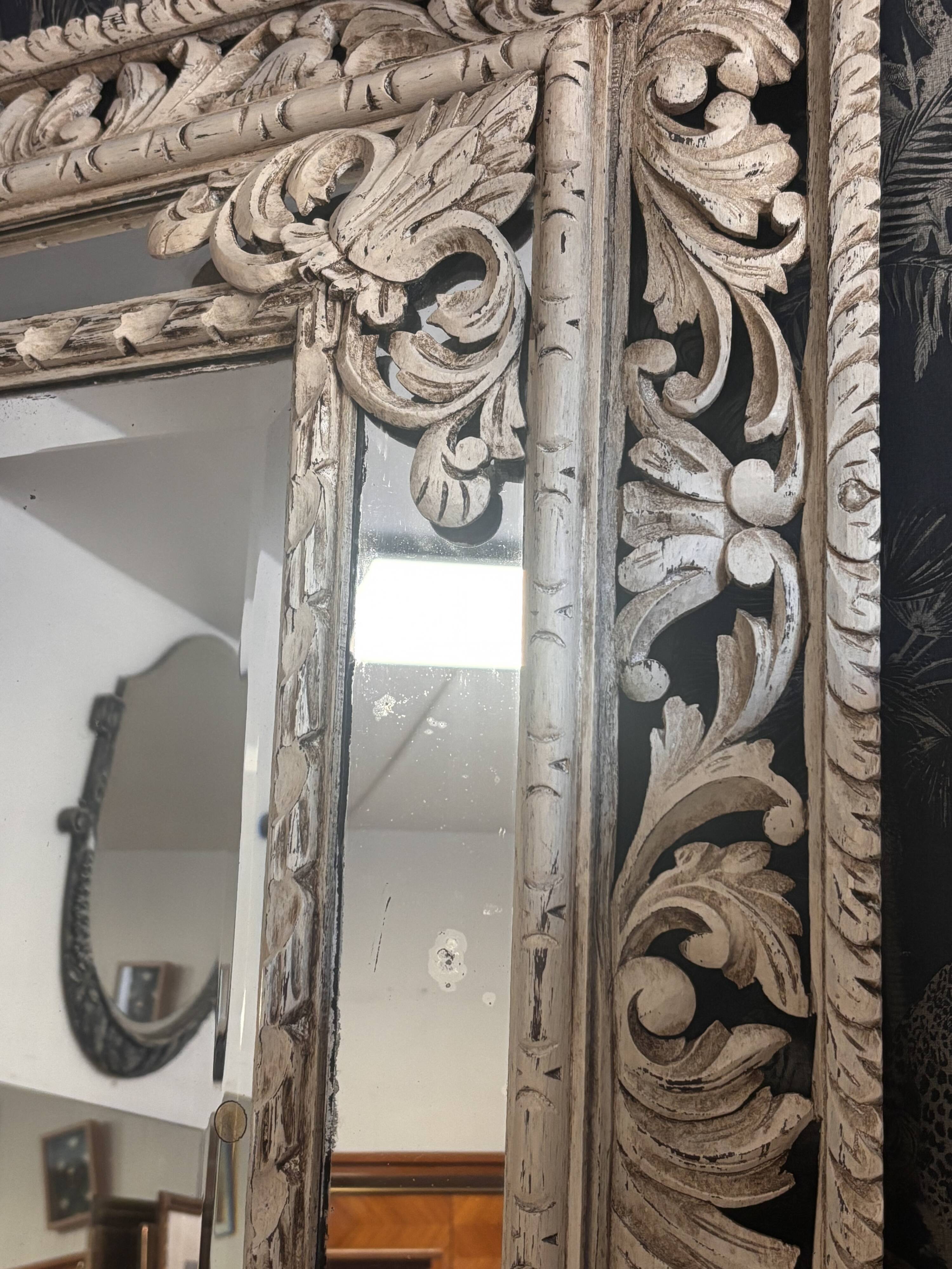 Patinated XIX century cloisonné mirror.