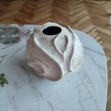 Round matte ceramic vase
