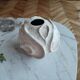 Round matte ceramic vase